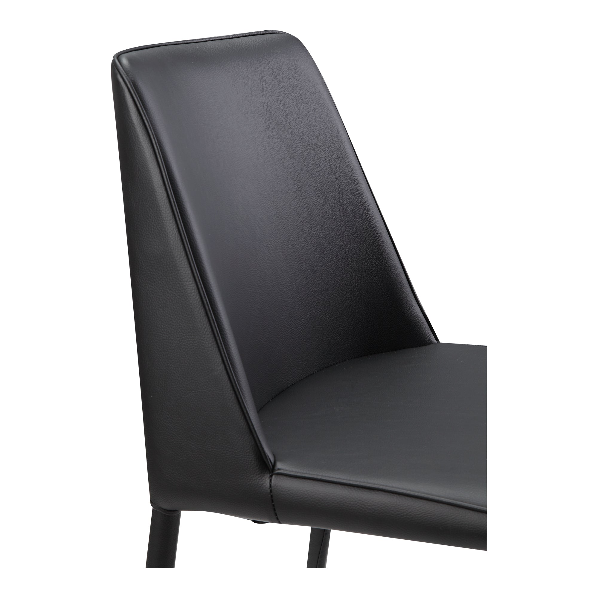 Nora Dining Chair Black Vegan Leather - Set Of Two