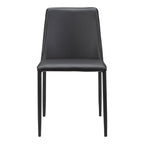 Nora Dining Chair Black Vegan Leather - Set Of Two
