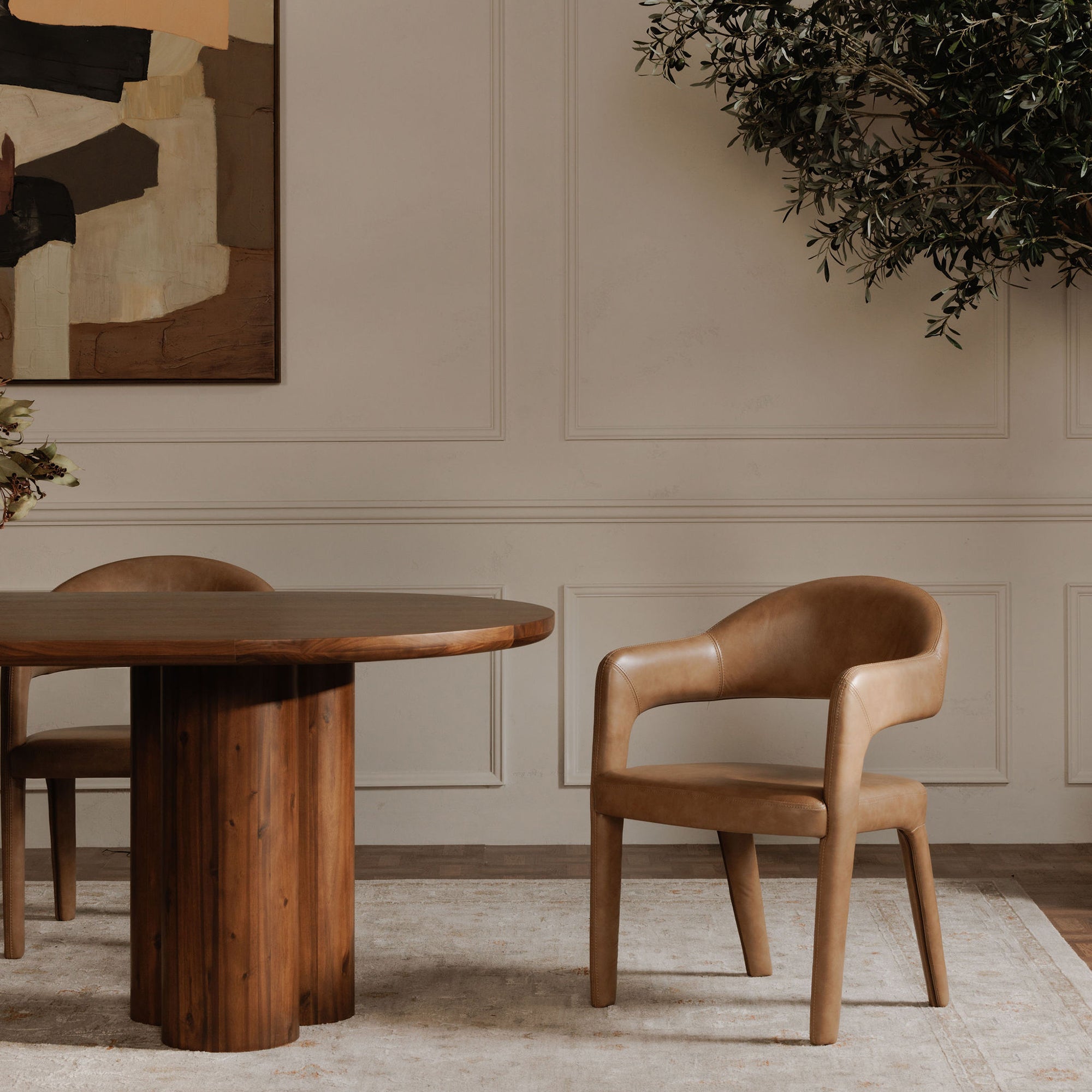 Martens Dining Chair Brown Leather