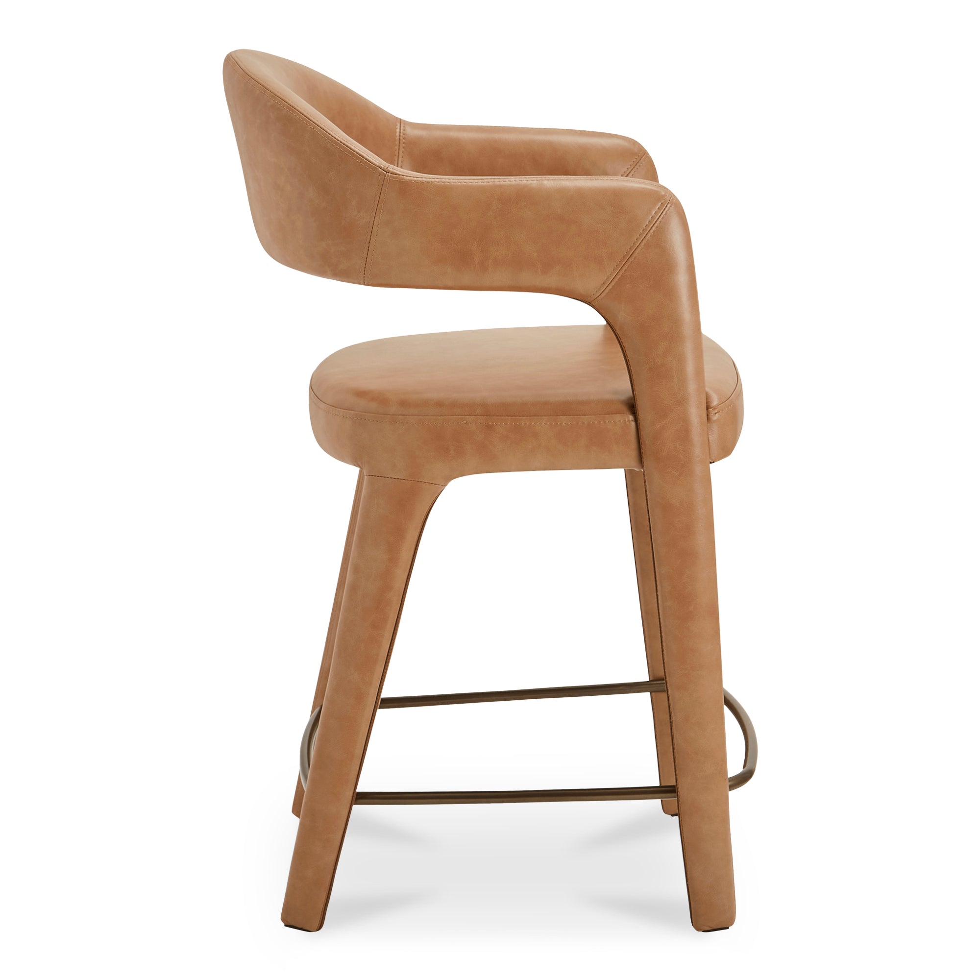 Martens Counter Stool Brown Leather