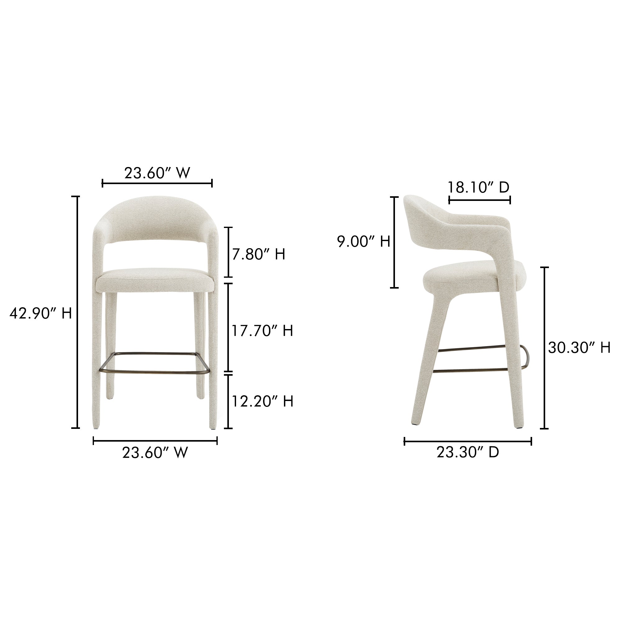 Martens Bar Stool Beige