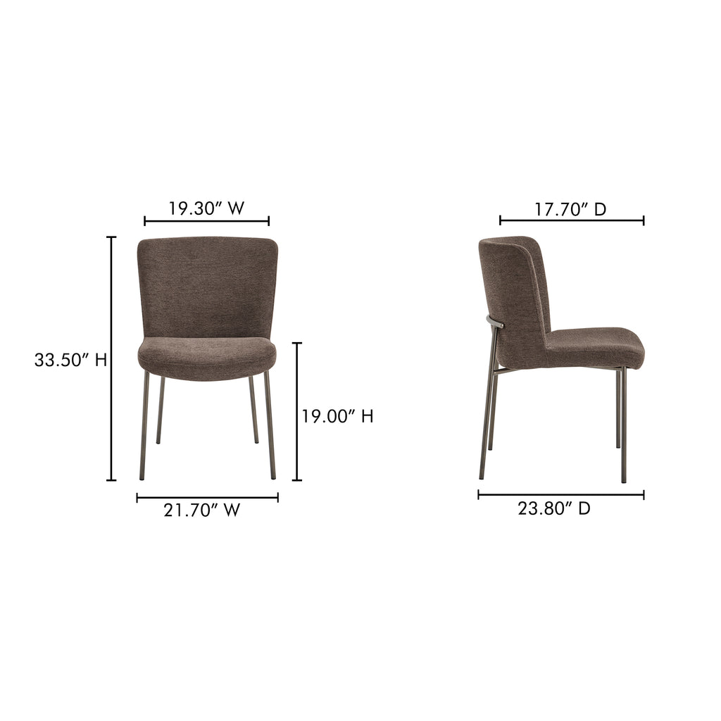 Early Dining Chair Dark Brown-Set Of Two