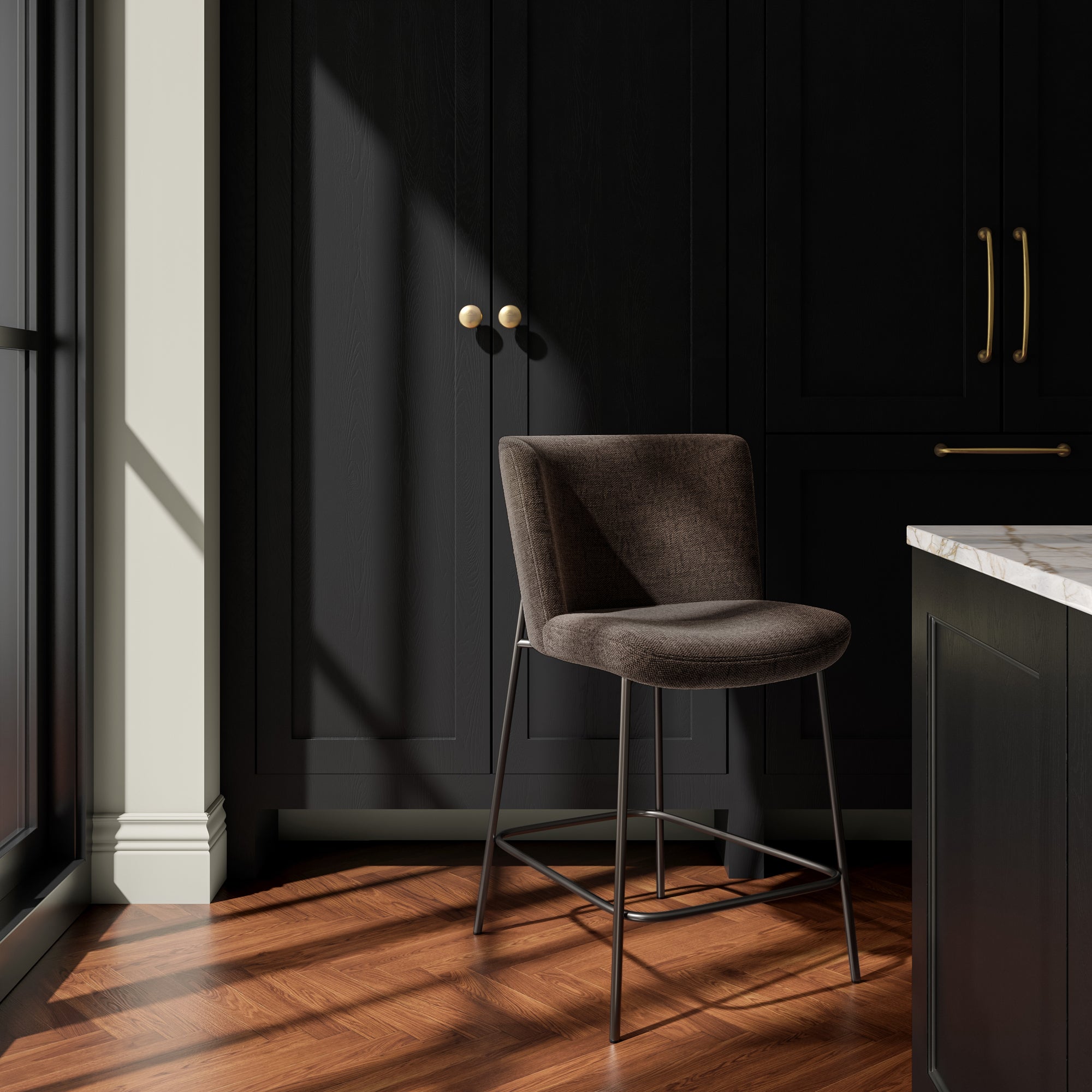 Early Counter Stool Dark Brown