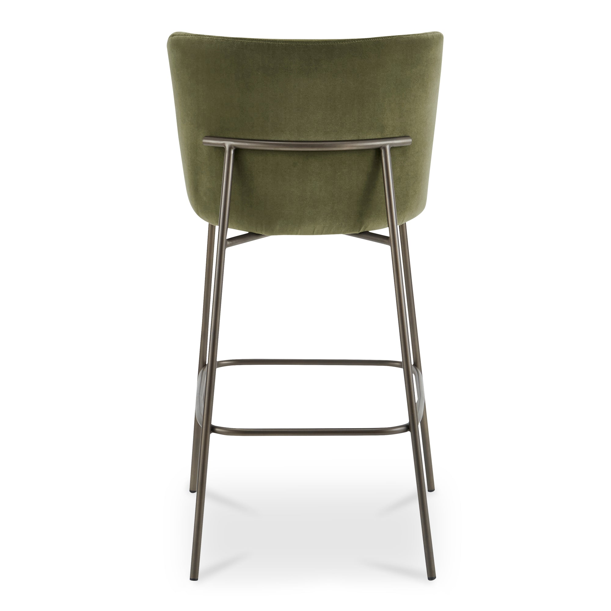 Early Bar Stool Faux Green Mohair