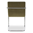 Pedro Dining Chair Green Mohair Set of Two