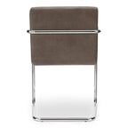 Pedro Dining Chair Dark Brown Leather Set of Two