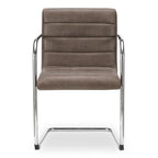 Pedro Dining Chair Dark Brown Leather Set of Two