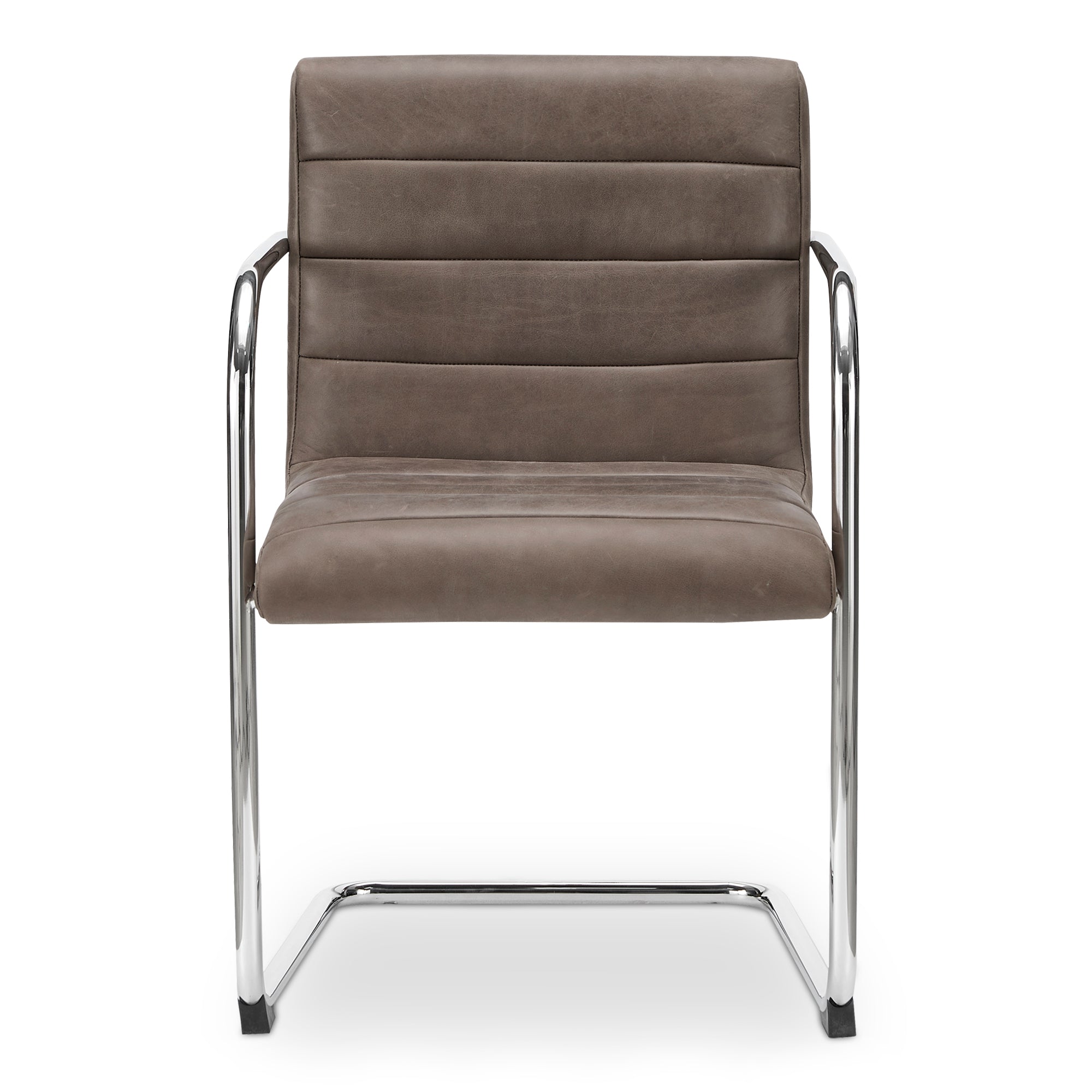 Pedro Dining Chair Dark Brown Leather Set of Two