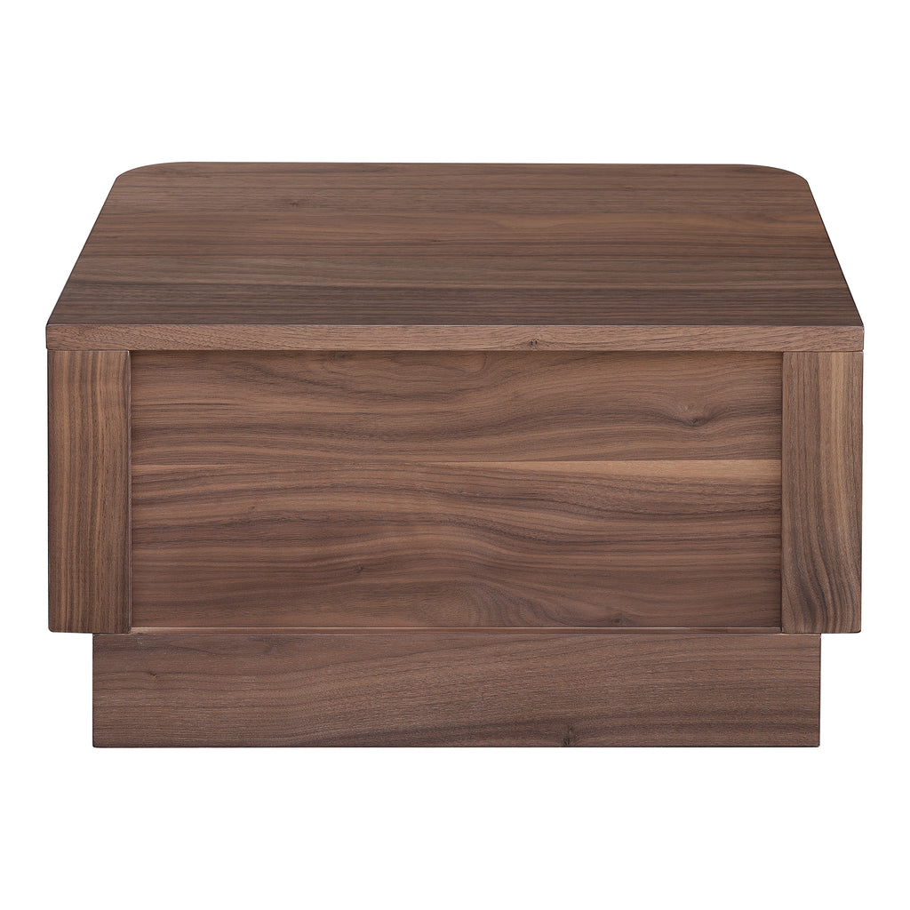 Round Off Small Nightstand Walnut