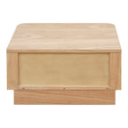 Round Off Small Nightstand Light Oak Brown