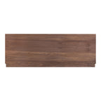 Round Off Queen Bed Walnut Brown