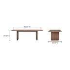 Round Off Small Dining Table Walnut Brown
