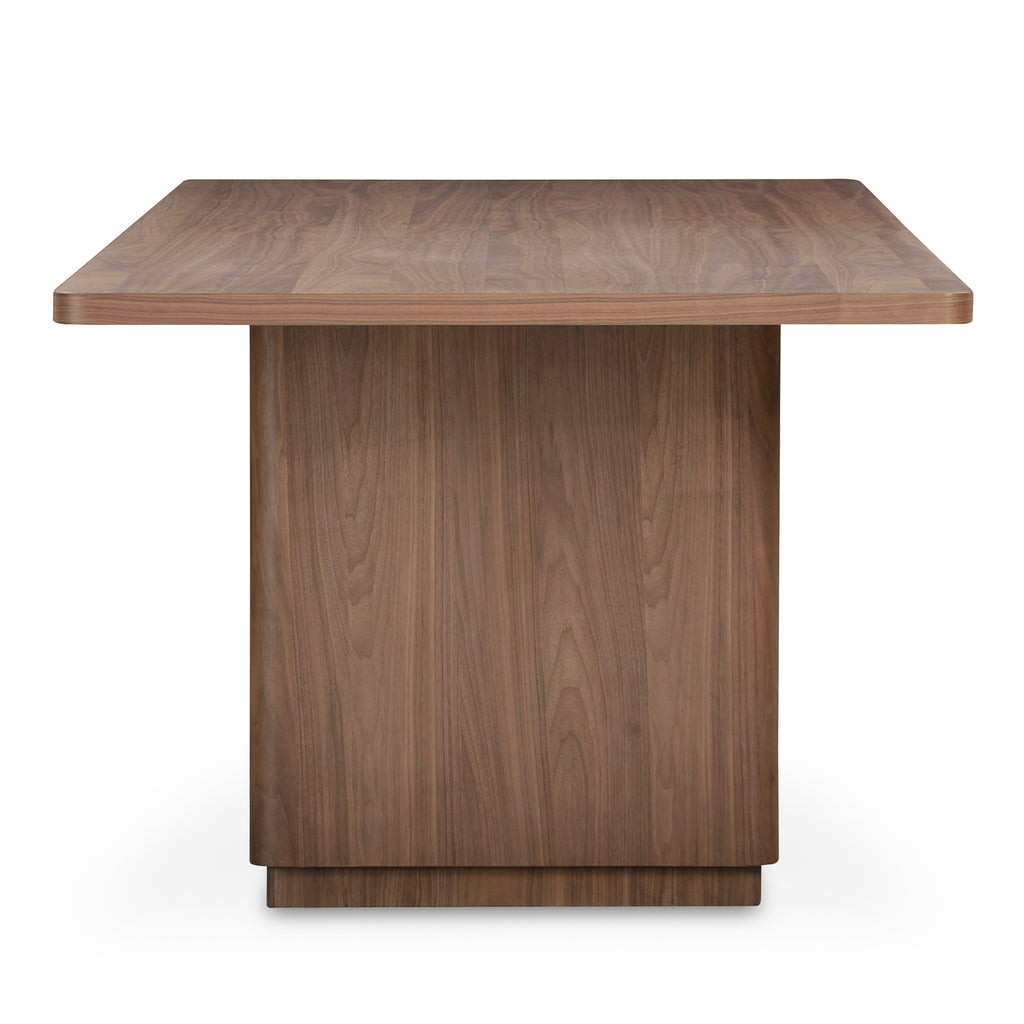 Round Off Small Dining Table Walnut Brown