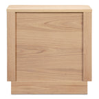 Round Off Tall Nightstand Natural Oak