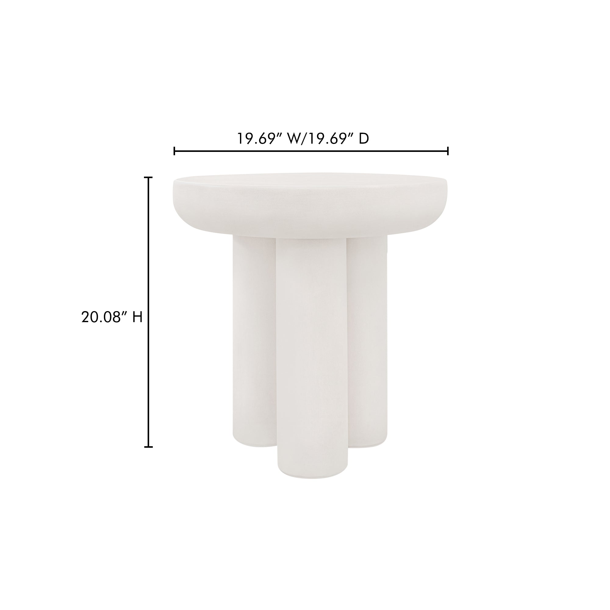 Rocca Side Table Cream