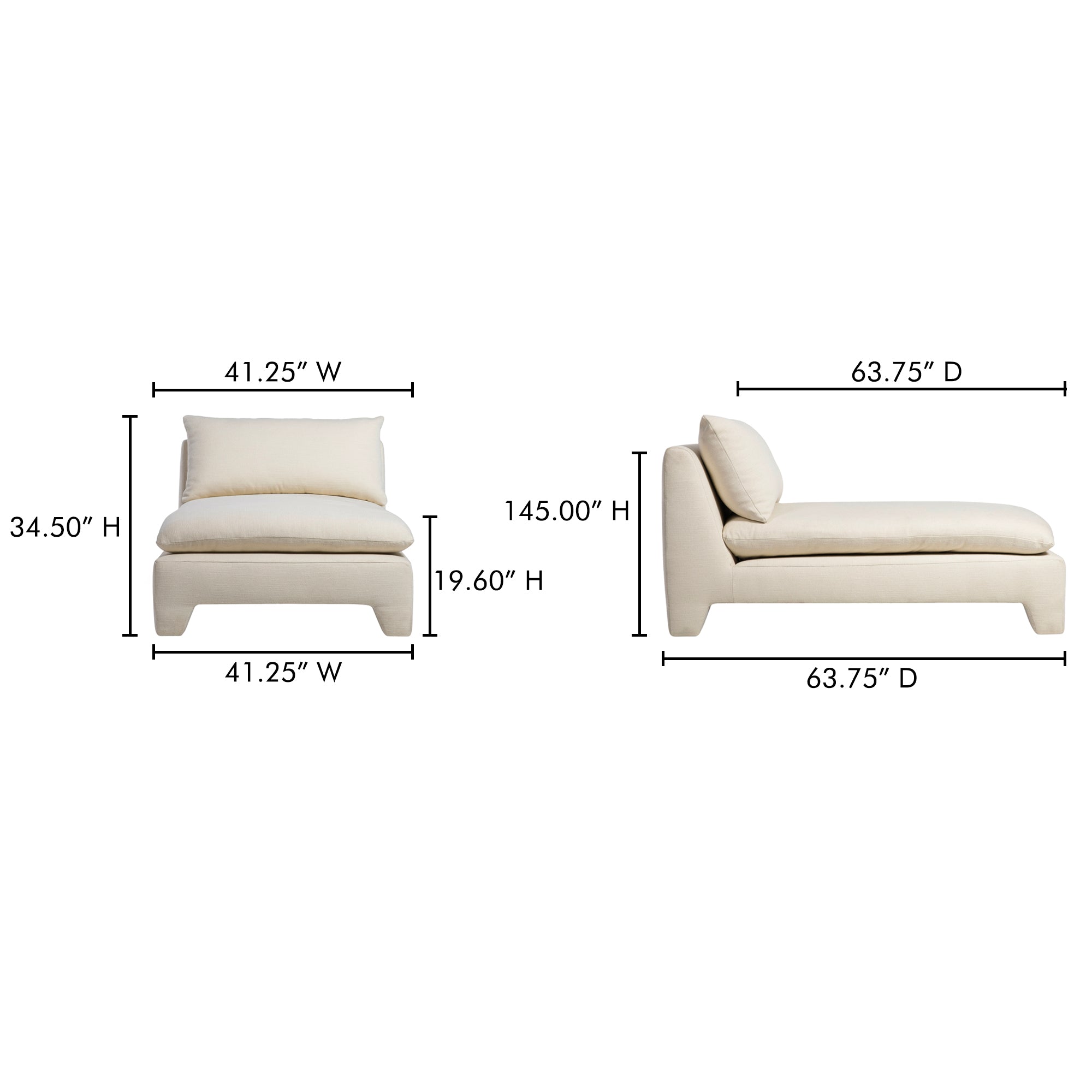 Estelle Chaise Cream