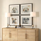 Dog Days Framed Prints Set/4