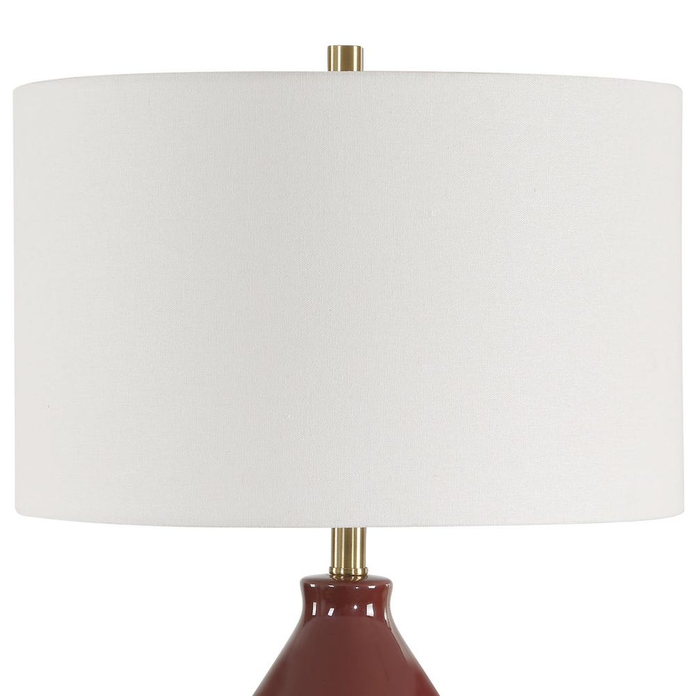 Gourd Burgundy Table Lamp
