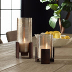 Fluted Fire Candleholders Set/2