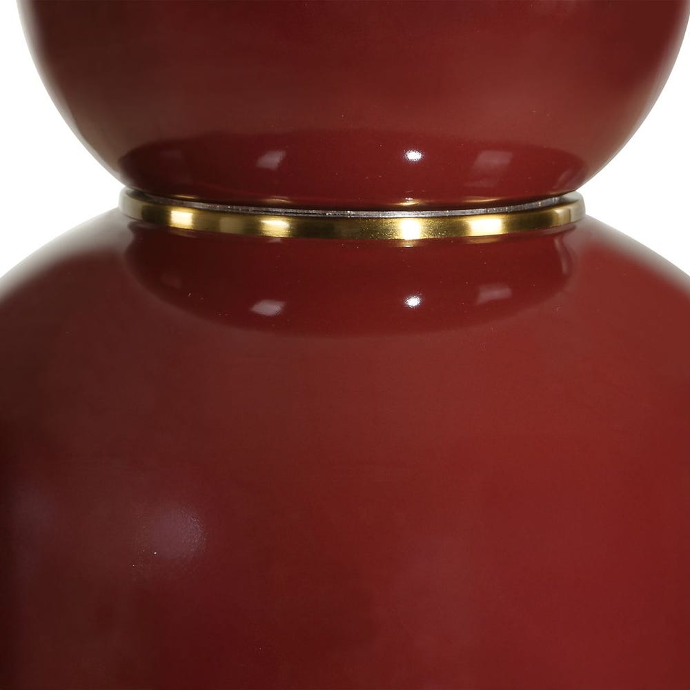 Gourd Burgundy Table Lamp