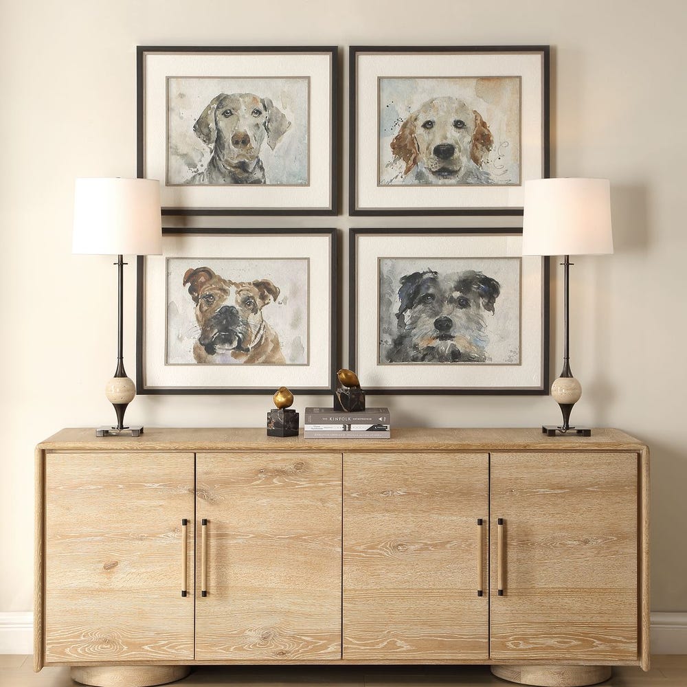 Dog Days Framed Prints Set/4
