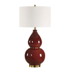 Gourd Burgundy Table Lamp