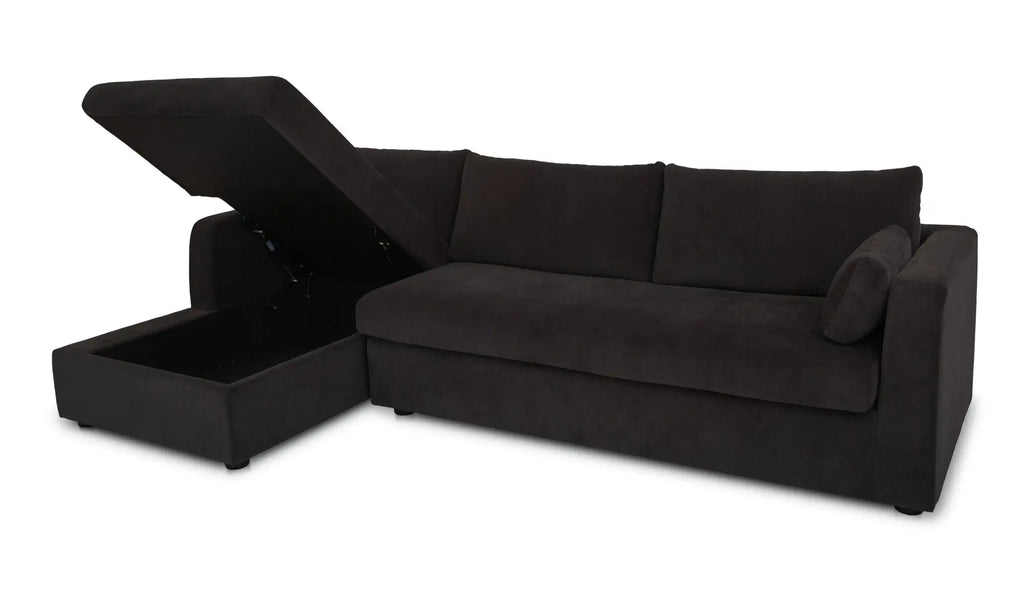 Burrow Sleeper Chaise Black Left