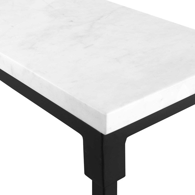 Bourges White Marble Console Table