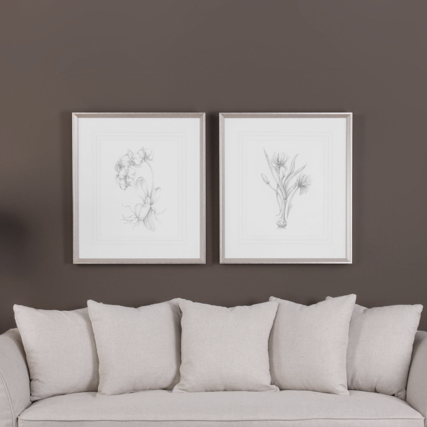 Minimalist In Design, These Simple Floral Sketches Work Seamlessly With A Variety Of Styles. Each Sketch Is Surrounded By ...