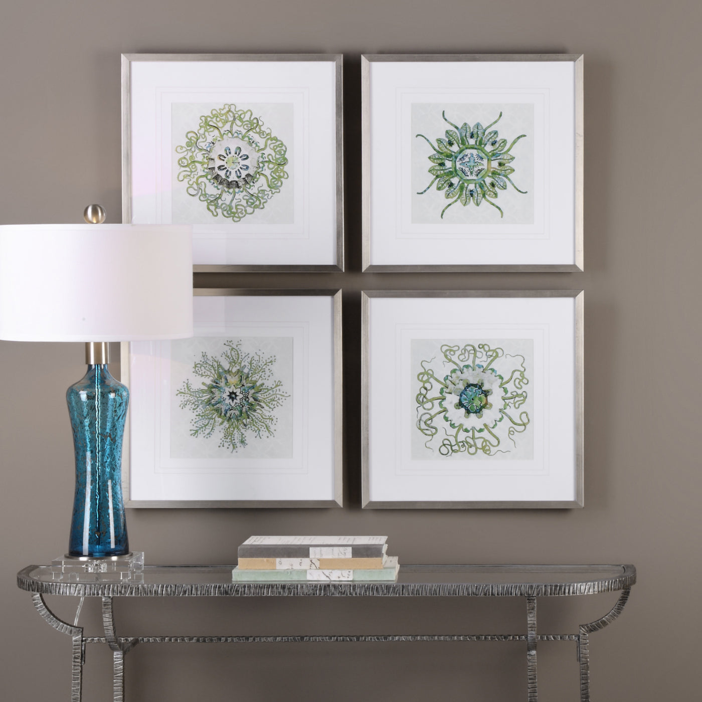Reminiscent Of Spanish Tiles, These Intricately Designed Art Prints Add Contemporary Style To Any Space. Rich Shades Of Gr...