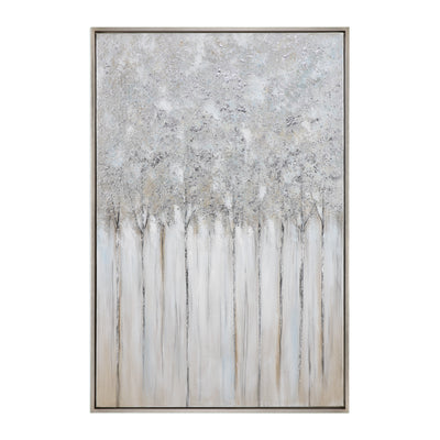 Complete A Transitional Design With This Refined, Hand Painted Landscape On Canvas. This Heavily Textured Artwork Features...