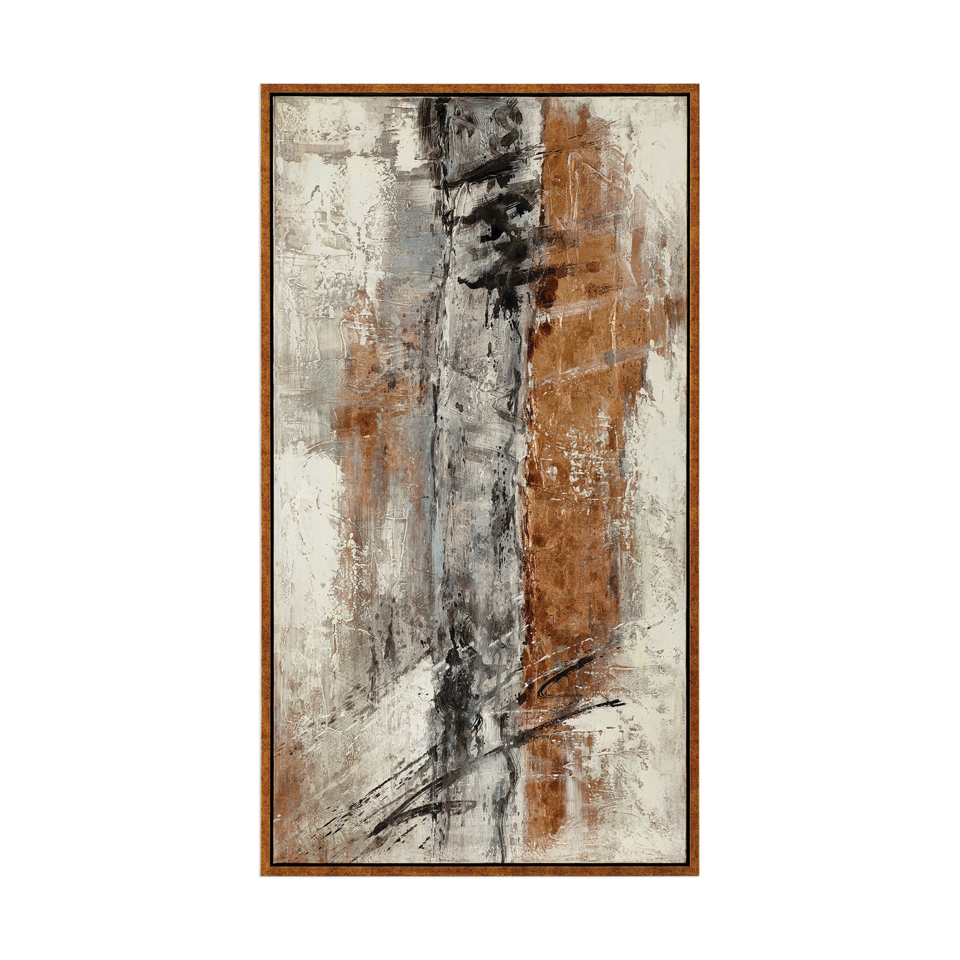 Evoking A Mid-century Modern Style, This Abstract Artwork On Canvas Showcases A Bold Design With A Subdued Palette. Large ...