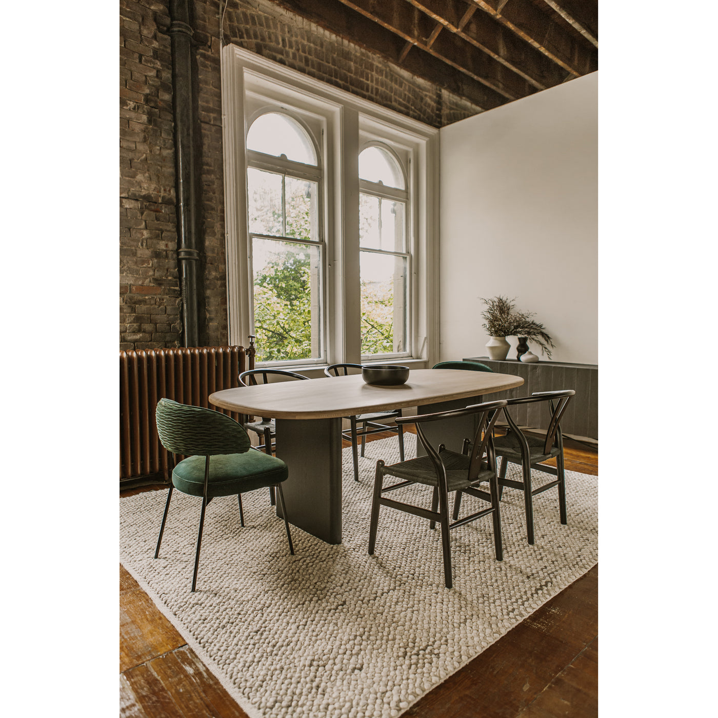 Trying to modernize your dining room becomes seamless with the Sakurai dining table. This piece of dining room furniture i...
