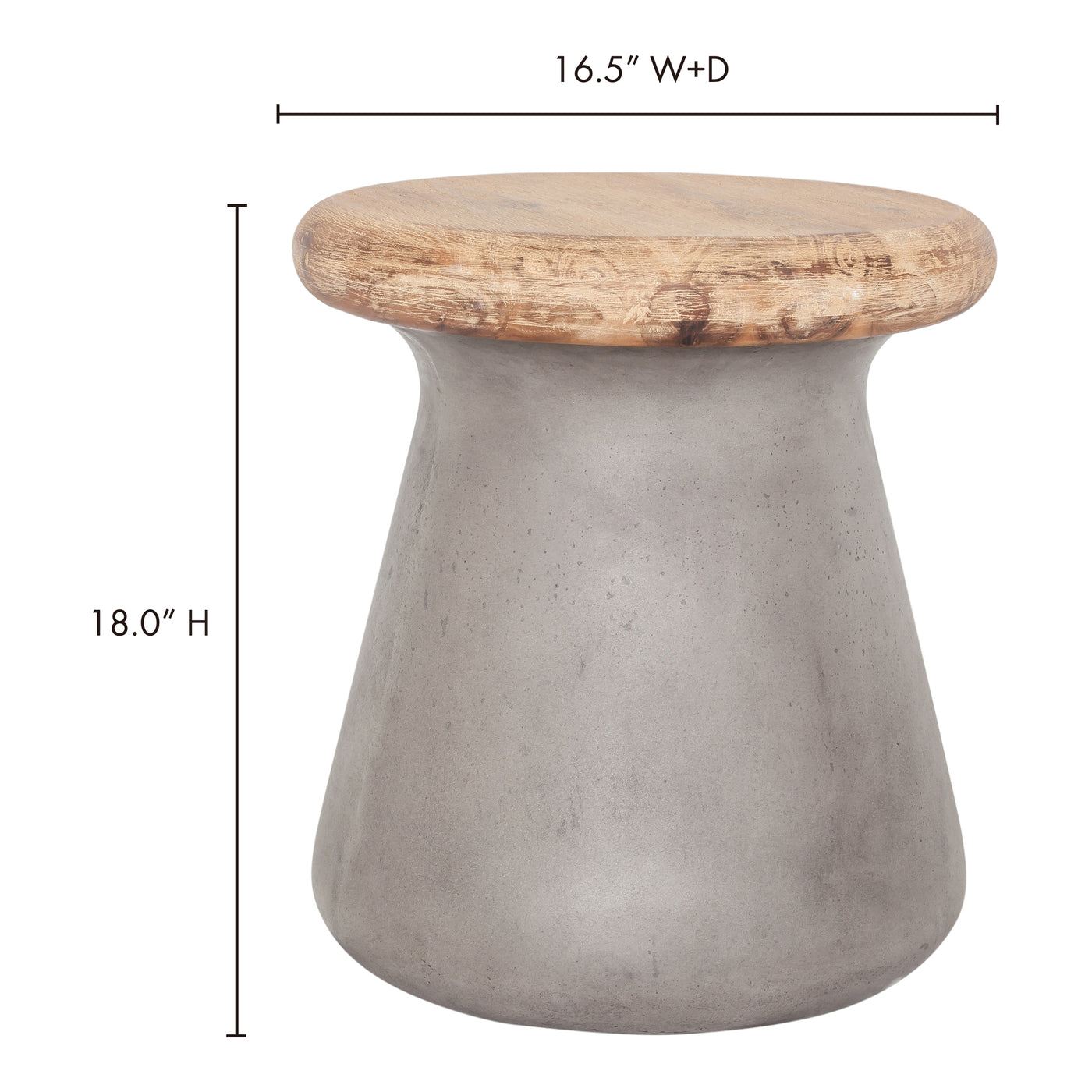 This outdoor stool is made of a high-quality concrete and fiber mix, giving it a cool modern look, but keeping it light-we...