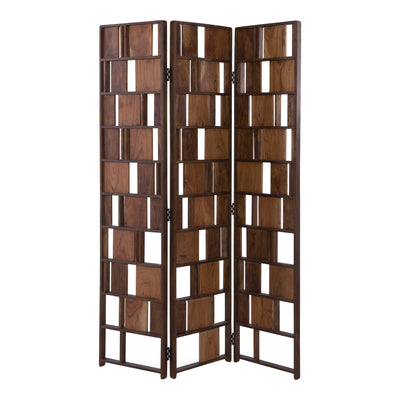The multi-panel screen acts as a functional space divider or simply as added style Décor. Different sized cut-outs and pie...