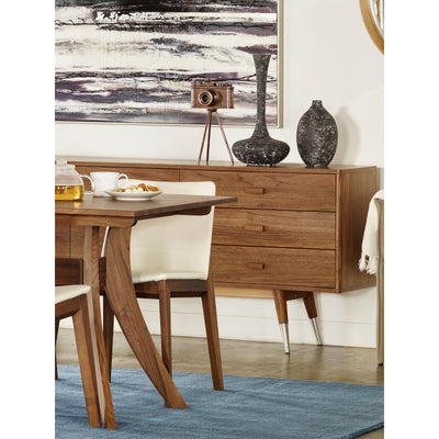 This Danish inspired sideboard is the perfect addition to any stylish dining room. Made of quality walnut-veneer and set o...
