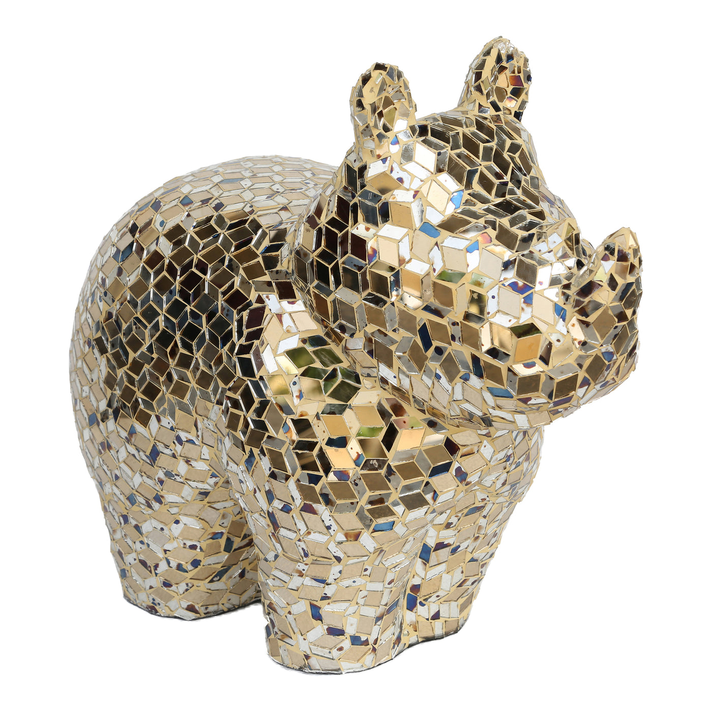 Decorate your home with exciting accents like this sparkling Ecomix Rhino. Made from Ecomix, a combination of natural and ...