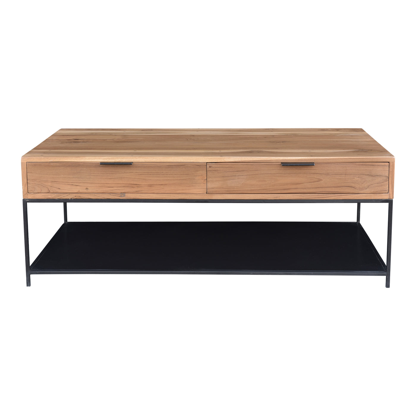 Made from solid teak wood, the Joliet coffee table brings a contemporary edge to your space. Two spacious drawers for stor...