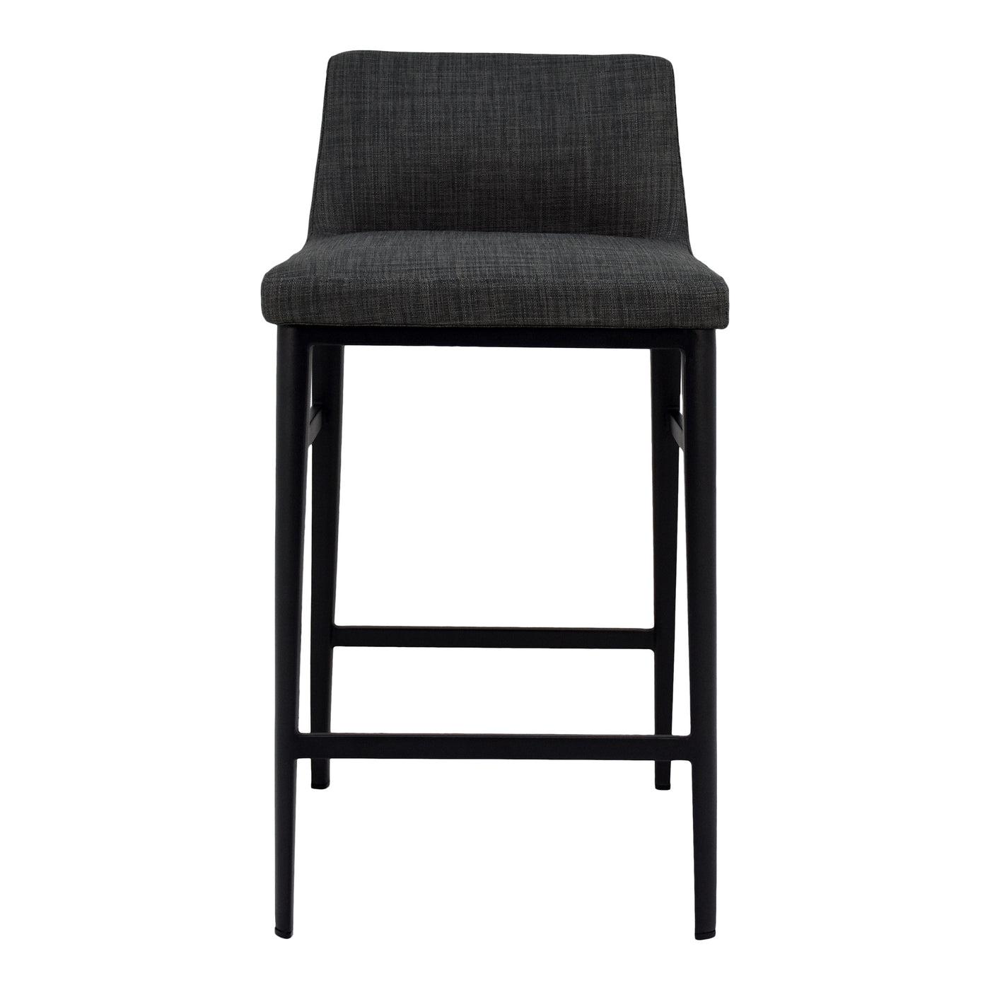 The low-backed profile of the Baron counter stool gives a stylish and compact aesthetic. The charcoal-grey mix upholstery ...