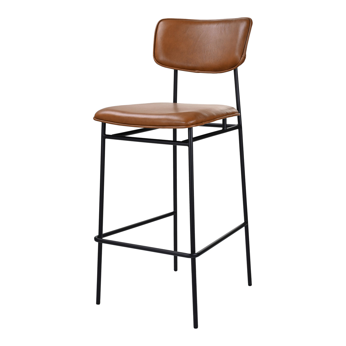 Here to upgrade your space with a purely modern design, the Sailor barstool features a slender iron frame, comfortable pad...