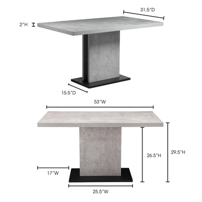 Get contemporary with clean concrete. With tidy, straight lines and a  statement blocked design, the Hanlon dining table s...