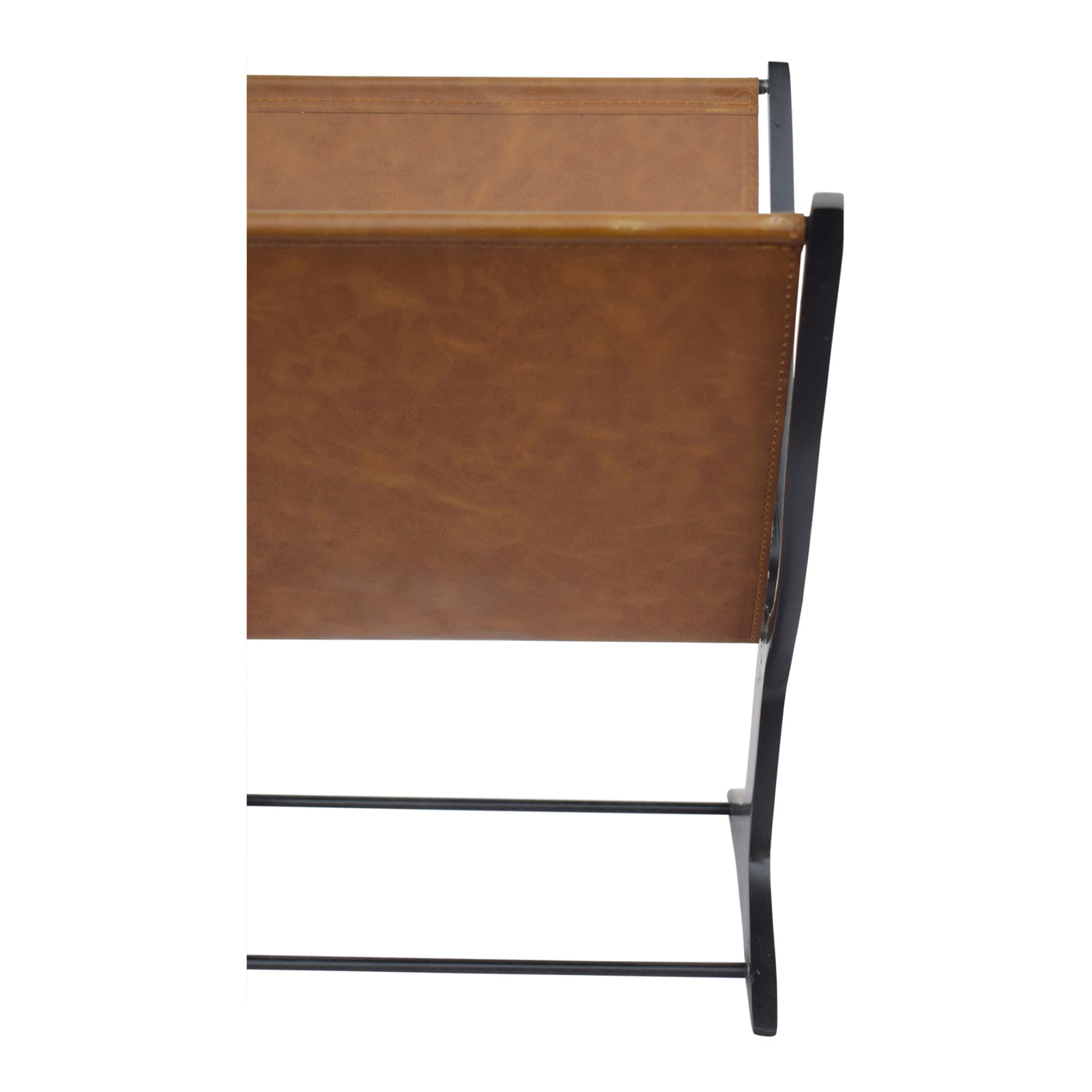 Clean, bold lines, classic brown-leather, and a complimentary jet-black frame make this stunning magazine rack. Keep your ...