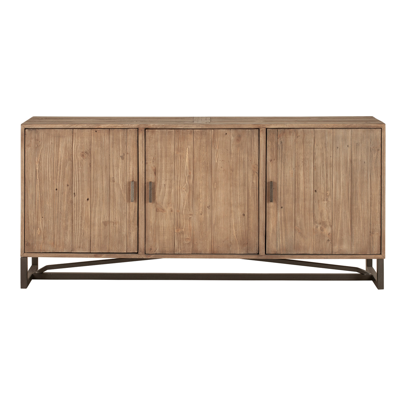 Made with solid reclaimed pine, the Sierra Sideboard exhibits natural woodgrain and knot variances.  Its six shelves provi...