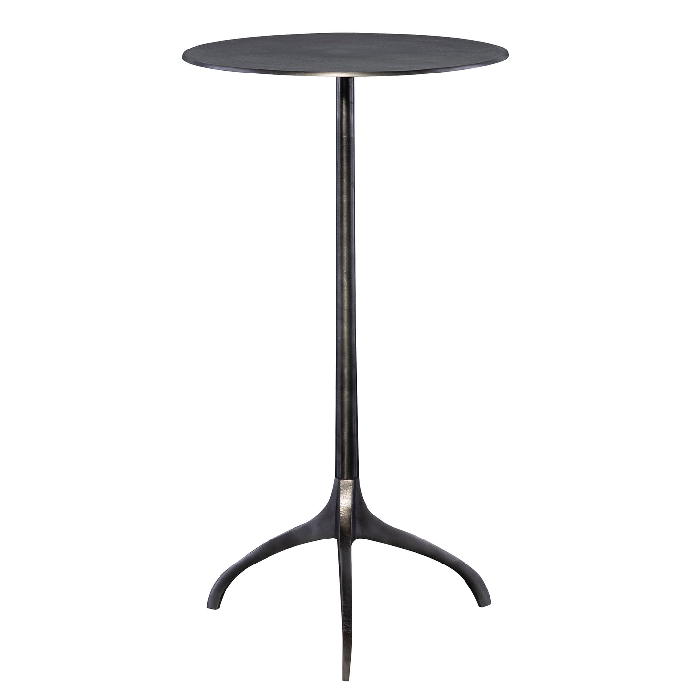 Showcasing Industrial Styling, This Handcrafted Accent Table Features An Solid Cast Aluminum Construction With A Tripod Ba...