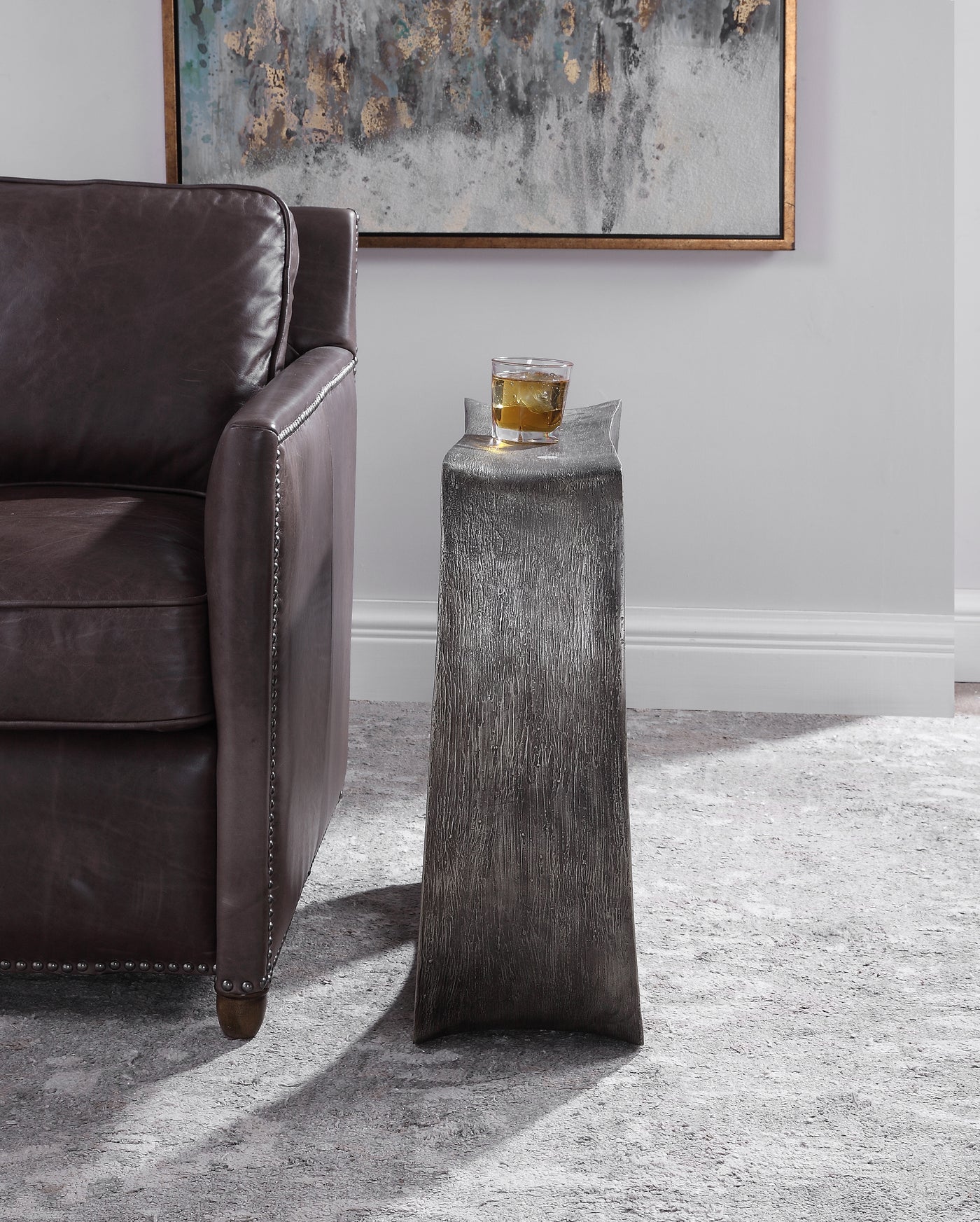 Mixing Art With Function, This Unique Accent Table Fits Perfectly Beside A Chair Offering A Resting Place For A Drink Or B...