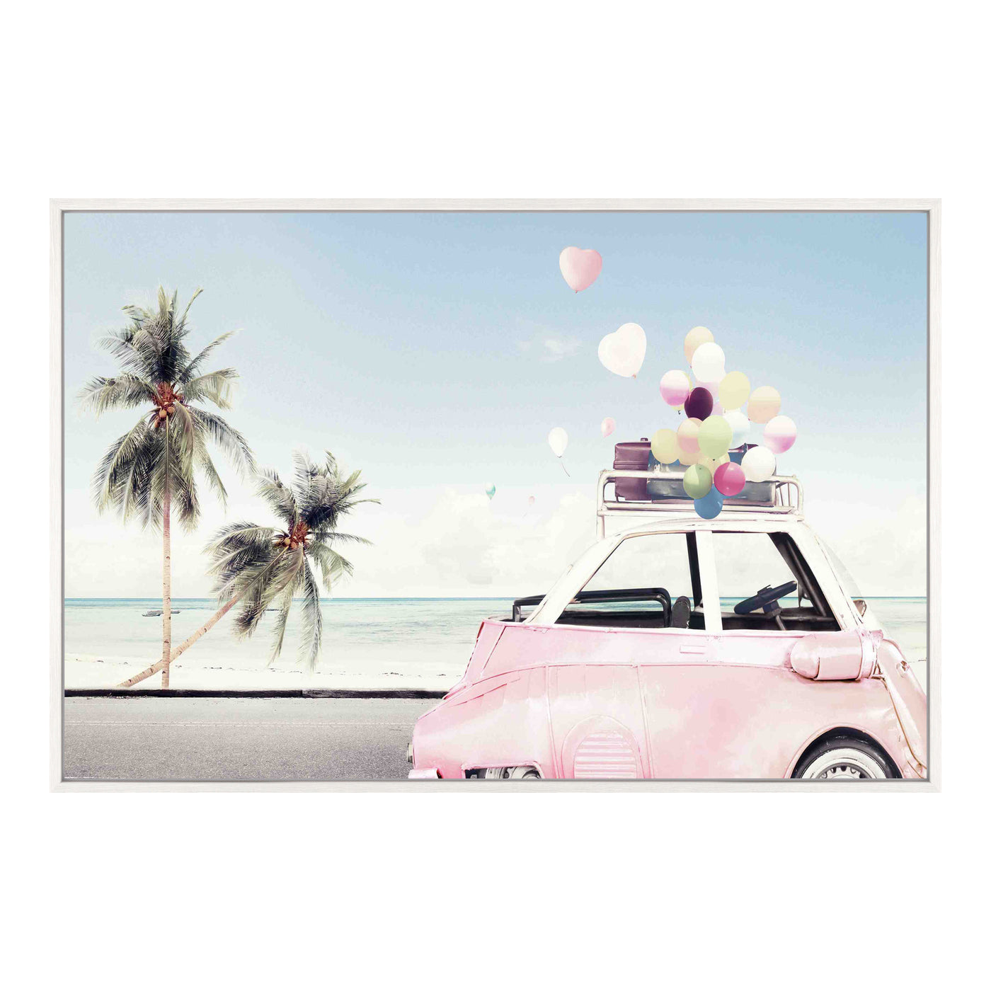 There's a party, and of course, you're invited. The Beach Party wall decor features a fantastic subject with blue skies, p...