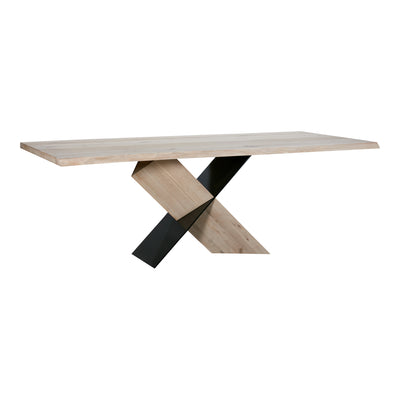 Always trust your instinct. Made from beautiful oak with a white waxed finish, this expansive dining table’s geometric des...