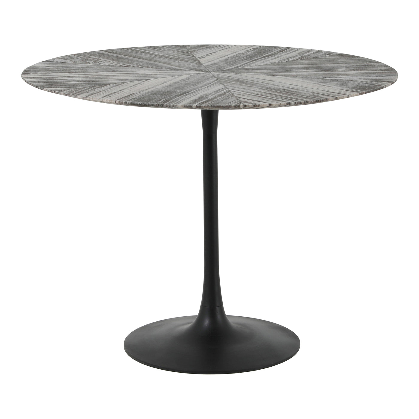 It's all about the details. The Nyles Dining Table's marble table top is complemented by an iron pedestal base. A classic ...