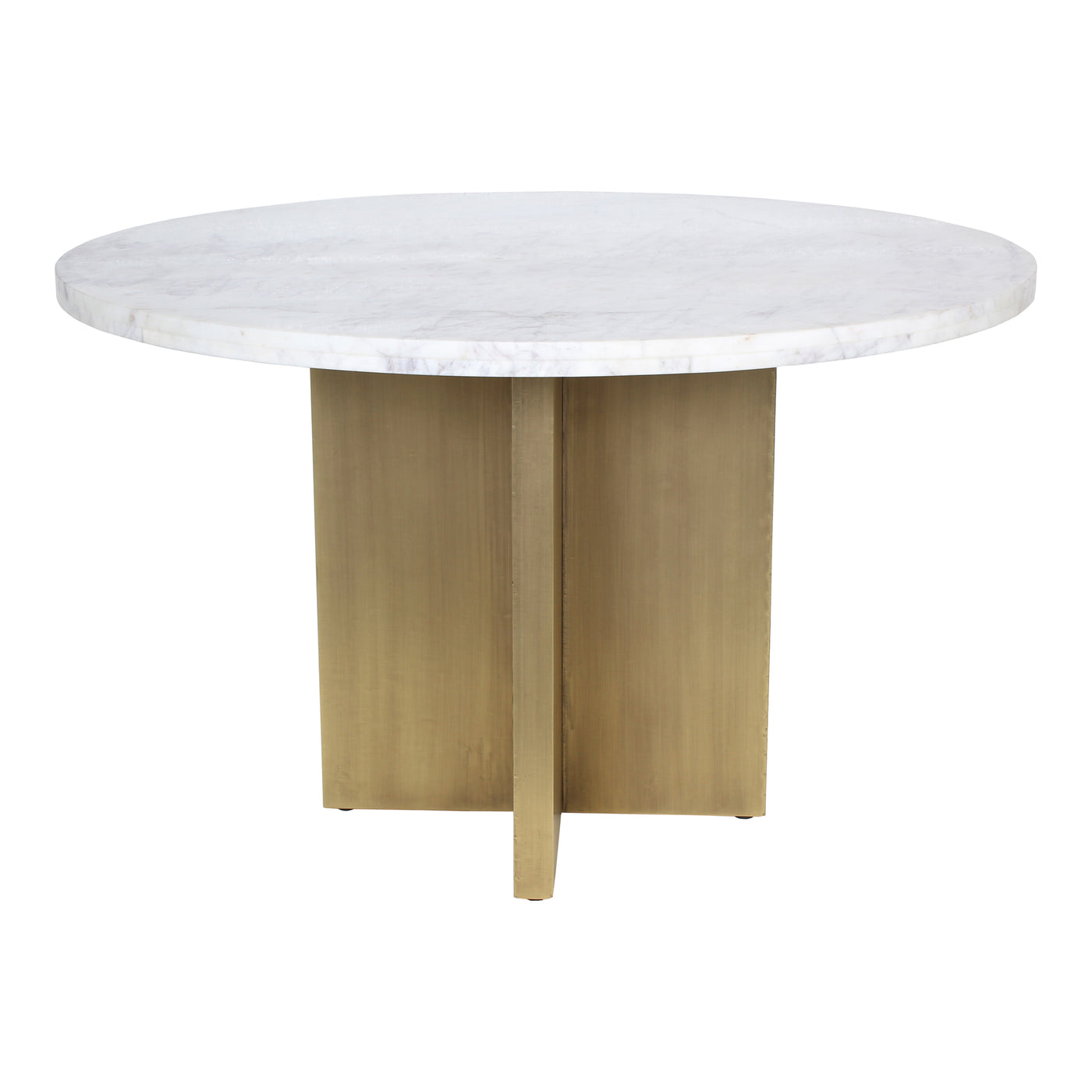 Grace your dining room with the remarkable and contemporary style of the Graze dining table. The sleek white marble top an...