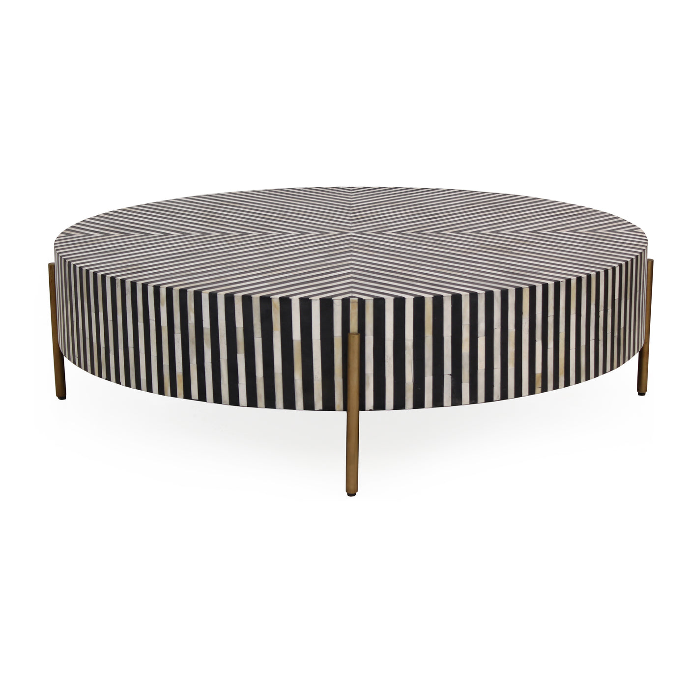 Simplistic and bold, the Chameau coffee table is an exercise in contrast, featuring a hypnotic art deco design. A veneer o...